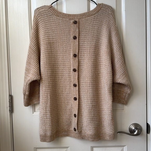 MISIA Oatmeal Neutral Knit Crewneck Sweater XL Petite - Picture 10 of 12